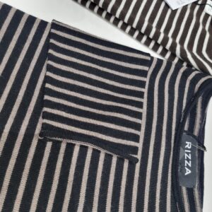 Maglia rasata righe 100% lana art.426136
